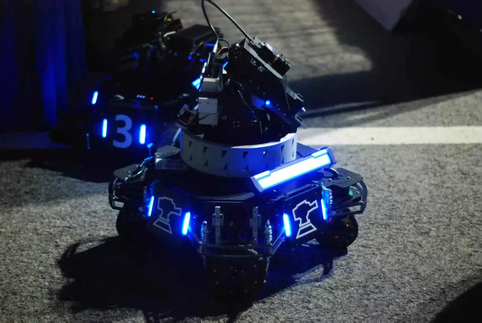 NYUSH RoboMaster sentry robot during a field deployment